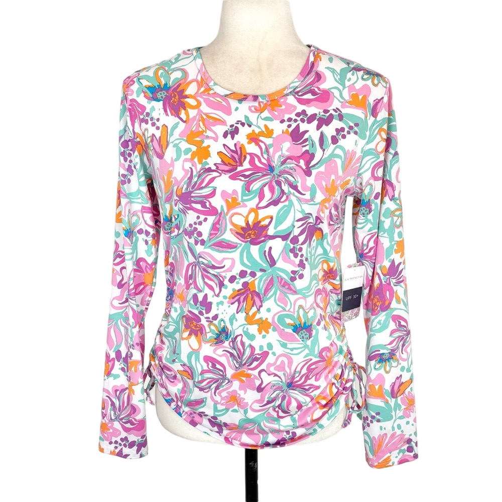 Stella Parker floral sun shirt rashguard, NWT